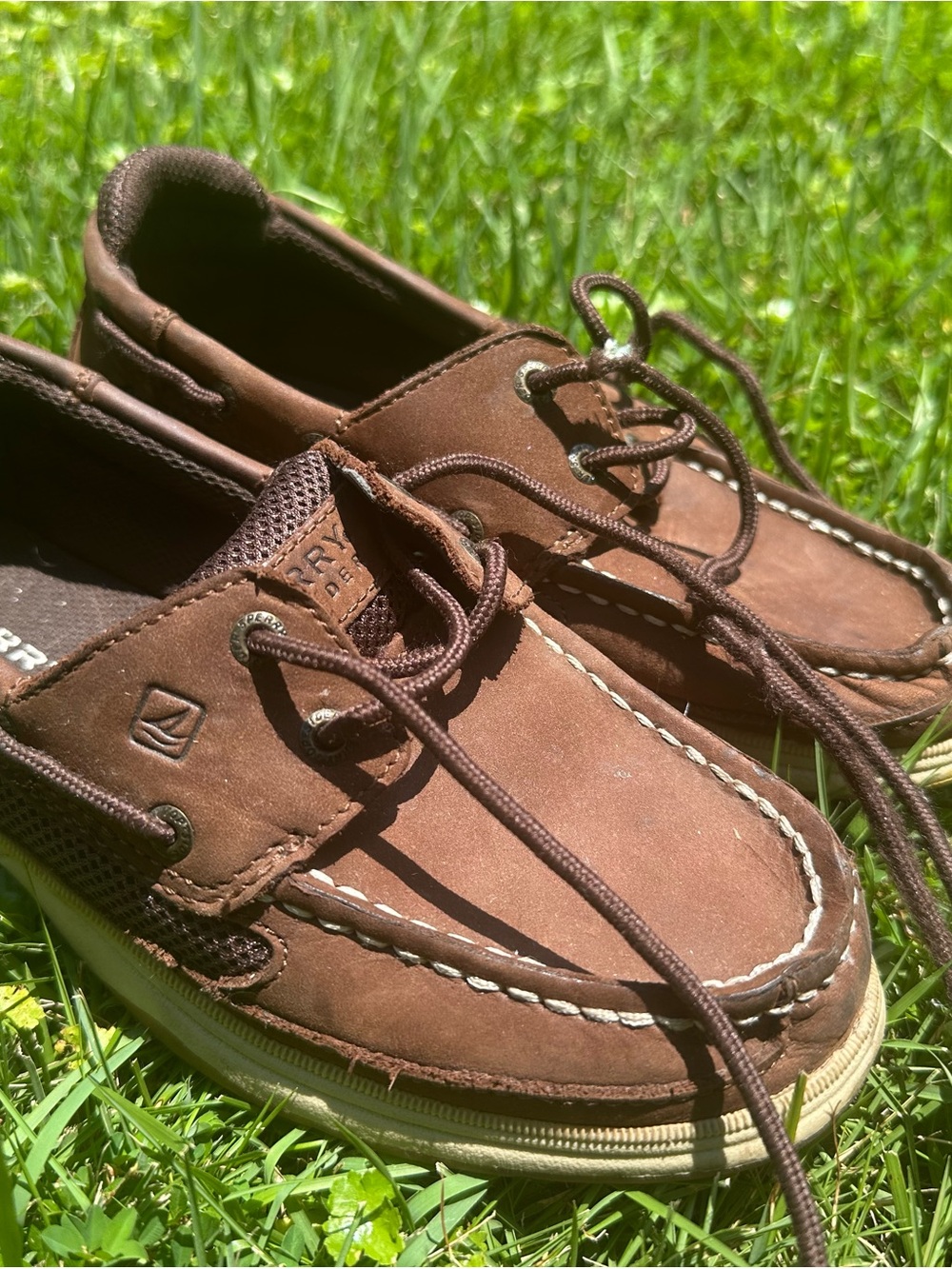 Sperry Dark Brown Leather Slip-On Boat Shoe